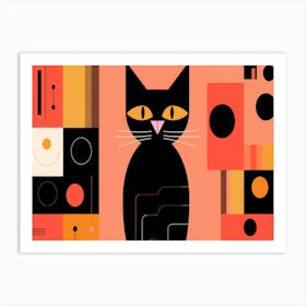 Abstract Cat 1 Art Print