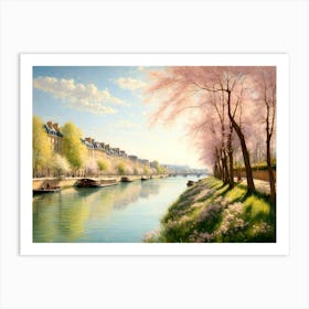 Spring Morning On The Seine 1875 Art Print