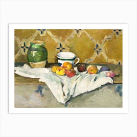 Still Life With Jar, Cup, And Apples, Paul Cézanne Art Print