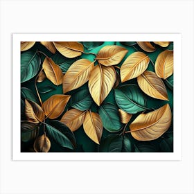 Leaves Background 3 Art Print