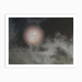 Moon In The Clouds Art Print