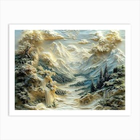 Beautiful 3d Landscapes Art Print