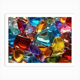 Colorful Glass Pieces 2 Art Print