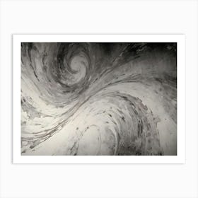 Abstract Black And White Swirling Pattern 3 Art Print