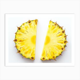 Pineapple Slices Isolated On White Background 3 Art Print