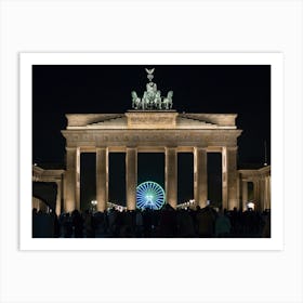 Brandenburg Gate At Night Art Print