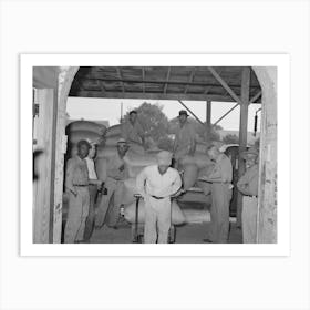 Unloading Rice From Farmers Trucks, Ricemill, Abbeville, Louisiana By Russell Lee Art Print