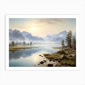 Misty Morning In The Sierra Nevada 3 Art Print