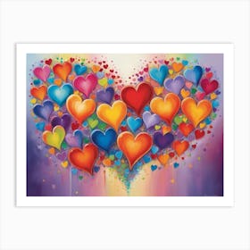 Heart Of Love 10 Art Print