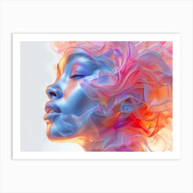 Abstract Portrait Of A Woman Art Print