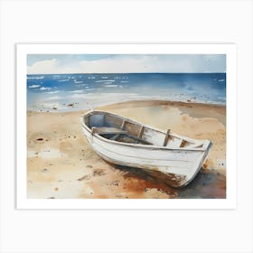 Boat On The Beach Art Print