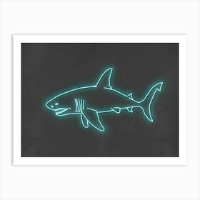 Neon Aqua Wobbegong Shark 6 Art Print