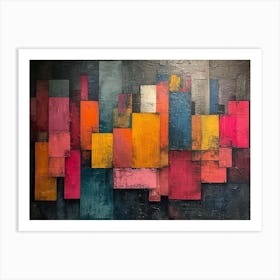 Colorful Chronicles: Abstract Narratives of History and Resilience. Abstract Painting 9 Art Print