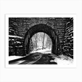 Snow Bridge Art Print