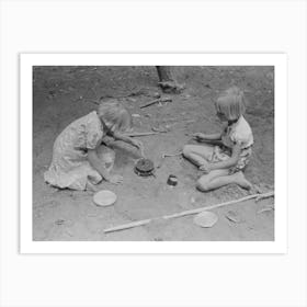 Untitled Photo, Possibly Related To The Whinery Children Playing, Pie Town, New Mexico By Russell Lee Art Print