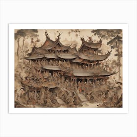 Chinese Temple Art Print