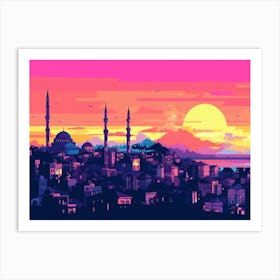 Istanbul Skyline 2 Art Print