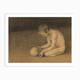 Boy With Skull, 1893, By Magnus Enckell Art Print