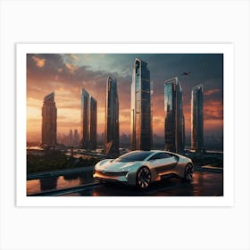 Futuristic Car 16 Art Print