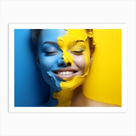 Young Woman With Painted Face Art Print