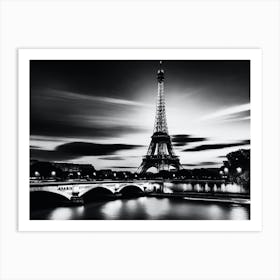 Eiffel Tower At Night Art Print