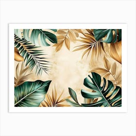 Tropical Leaves Background 6 Art Print