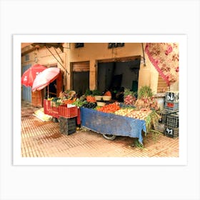 Street Market In Marrakech Morocco (Africa Series) Art Print