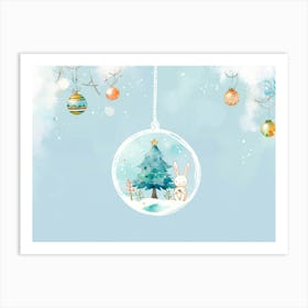 Christmas Ornaments Art Print