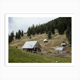 Cabins In The Mountains Art Print