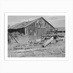 Remains Of Building In Old Lumber Camp Near Gemmel, Minnesota By Russell Lee Art Print