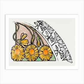 Floral Motif For Fouquet Boutique, Alphonse Mucha Art Print