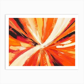 Abstract Orange Painting 1 Art Print