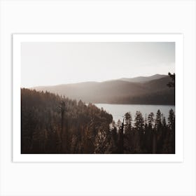 Morning Lake Scenery Art Print