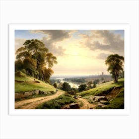 Landscape With A River Art Print