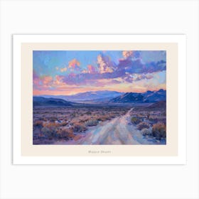 Western Sunset Landscapes Mojave Desert Nevada 3 Poster Art Print