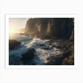 Sunrise Over Cliffs Art Print