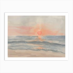 Sunset At The Beach 64 Art Print