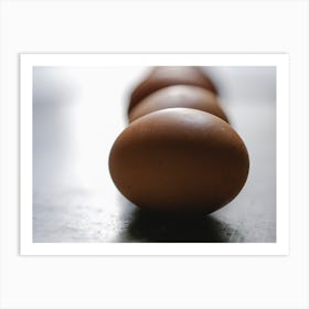 Row Of Brown Eggs 1 Art Print