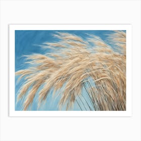 Abstract Pampas Grass Blowing 4 Art Print