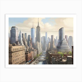 New York Drawing Watercolor 3 Art Print