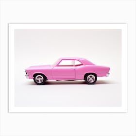 Toy Car 68 Chevy Nova Pink Art Print
