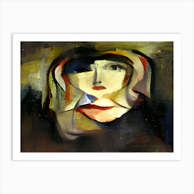 Portrait Of A Women In Black Art Print