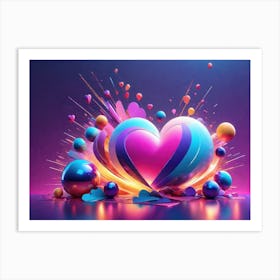 Colorful Heart Creative 52 Art Print