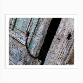Old blue wooden door // Crete // Travel Photography Art Print