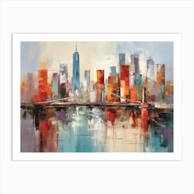 New York City Skyline Brooklyn Bridge 1 Affiche