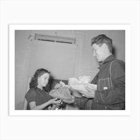 Delivering Pie To The Young Farmer Who Bid Highest, Pie Supper In Muskogee County, Oklahoma, See General Captio Art Print