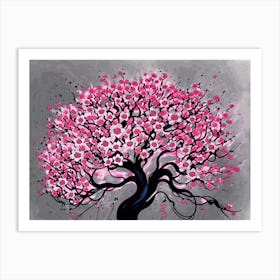 Japanese Blossom Tree V2 Art Print
