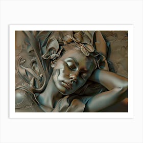 Relaxing, calm, artwork print. "Dreaming" Art Print