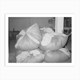 Freshly Scoured And Dried Wool At Wool Scouring Plant, San Marcos, Texas By Russell Lee Art Print