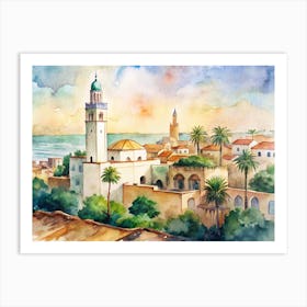 Morocco Watercolor Painting Art Print